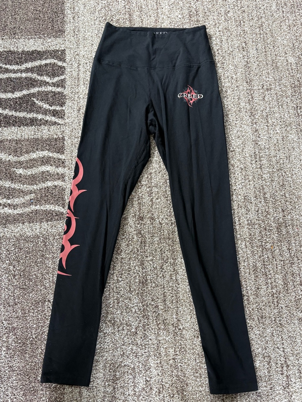 Creed Tribal Logo Yoga Pants Band Merch Alternative Rock Metal Women’s Small